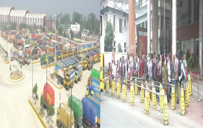 বেনাপোল বন্দরে আমদানি–রফতানি ৩৩৪ ট্রাক, পাসপোর্টধারী যাতায়াত ১,৯১৬